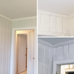 Caulked all imperfections and applied blocker,then painted