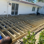 All open frame ready for inspection 12” on center using 2x8s