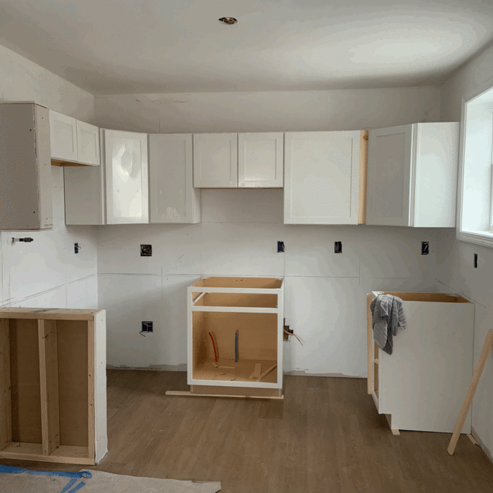 Kitchen Remodel in Cranston RI. Undercabinet lighting preparations were made at homeowners request.