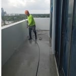 Pressure Washing Parking Garage