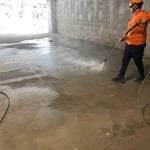 Pressure Washing Parking Garage