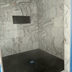 New shower tile