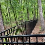 280’ Black Rod Iron Fence