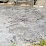Stamped decorative concrete patio
