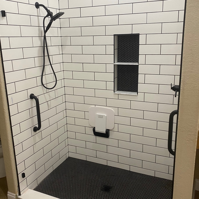 Glass panel installed, no door