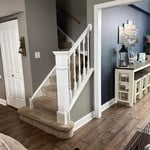 Beautiful boxed out newel posts