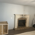 Bead Board Ceiling, Raised Panel Walls, Built-in and Fireplace Mantle