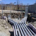 Duct banks to both utility transformers