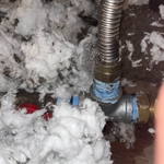 Picture of gas leak before repair