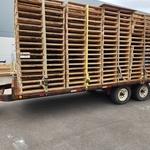 Transporting pallets.