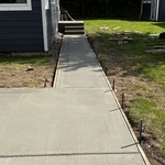 Gazebo pad, walkway, and back porch with steps