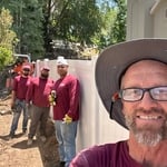 Vinyl Fence on a Ground Drop Off