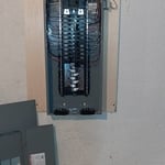 Fuse box replacement with new service panel. .