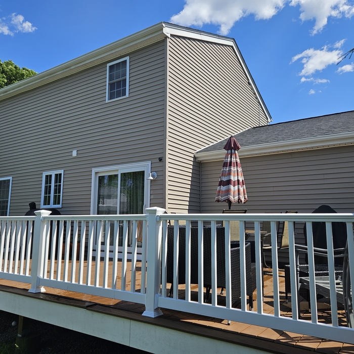 Mold and algae removal from vinyl siding and deck