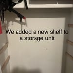 Add wood shelf