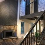 Living space and Loft Barn Doors After