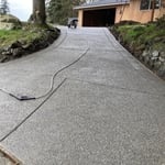 Exposed aggregate driveway