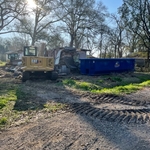 Land cleanup in progress. Get rid of junk on your property!
