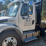ICG construction logo on delivery trucks
