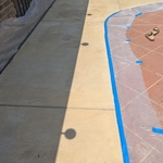 Preparation for dying the concrete pool deck
