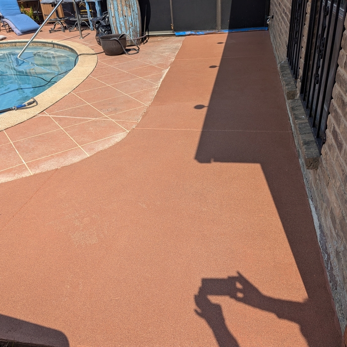 Dyed concrete deck