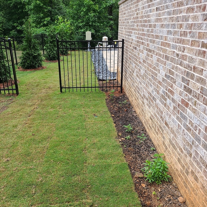 New Sod and Slate Chip Installation
