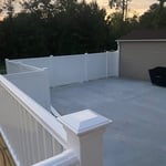 6 foot tall and some 4 foot tall hand rails !
All white vinyl
They turned this area into a recreational are for family events!🤩