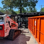 demo of a burnt garage