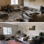 Before and after living room 1