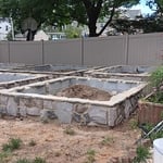 New stone wall planters