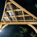 Construction of wooden deck and installation of gazebo