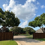 Behind the house