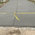 Concrete driveway