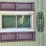 Trim work on exterior of house