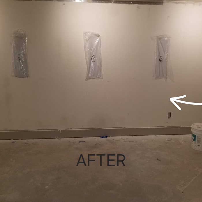 Finish wall, smooth and ready for painting