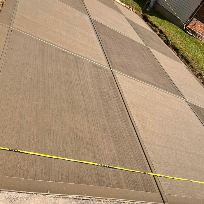 Broom finished driveway