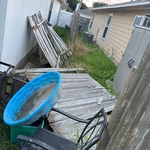 Destroyed fence