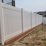 6' White Privacy Fence