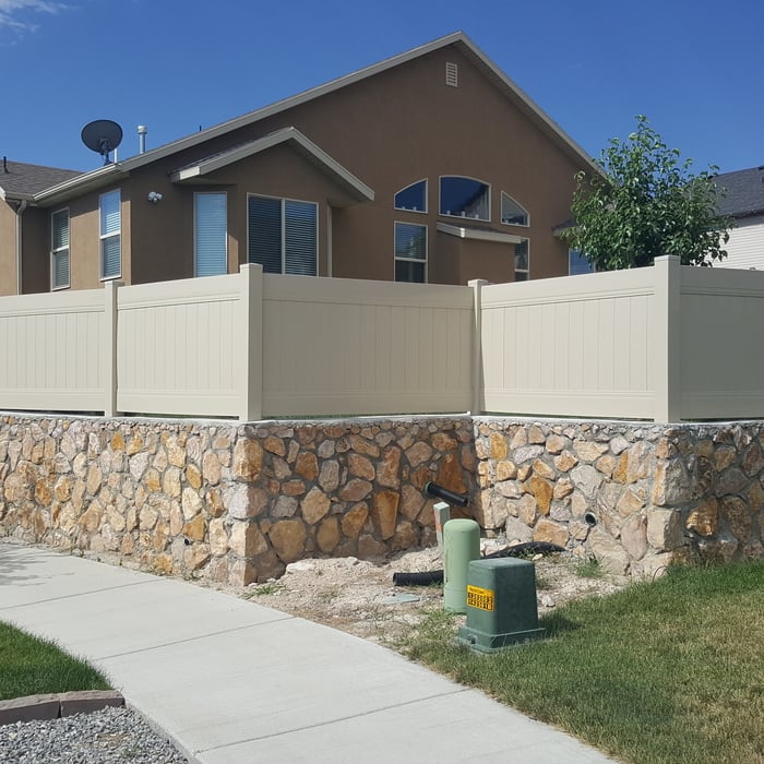 6' Tan Privacy Fence