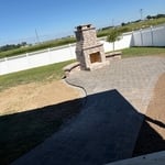 Patio and fire place