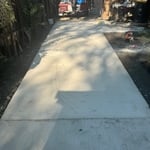 Old drive way was removed and a new one was placed.