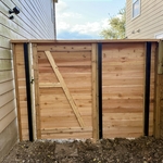 7’ Tall Western Red Cedar Fence with Two Gates