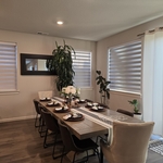 Motorized Zebra Shades Installation for Dining and Living Room