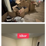 This was a before and after of the dinning room area