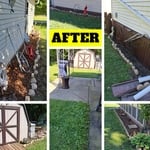 After weeding flowerbeds