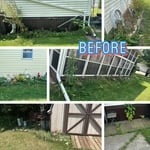 Before weeding flowerbeds