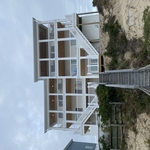 Trim under the porch with TNG install vinyl handrail and Build column