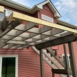 Had to rebuild dropped portion of the deck due to structural failure.