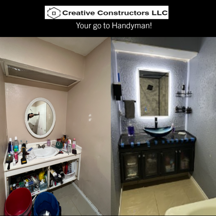 Bathroom vanity rehab