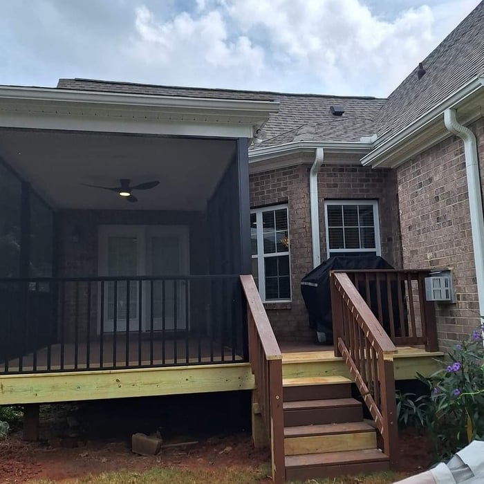 Deck Extension with added Roof and Sunroom